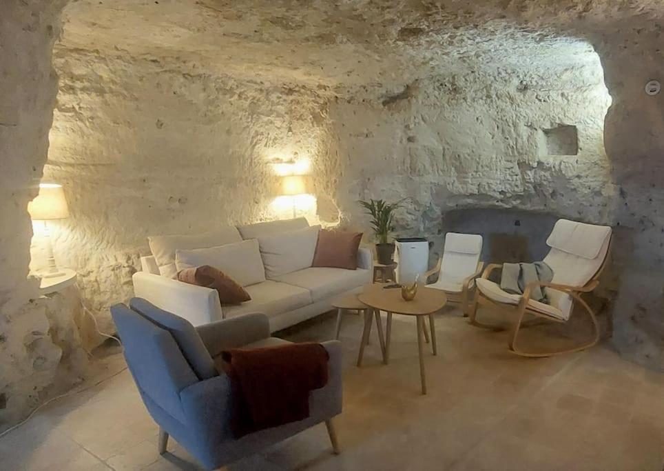 Troglo Entre Caves Et Chateaux 몬트리오스수르로아 외부 사진